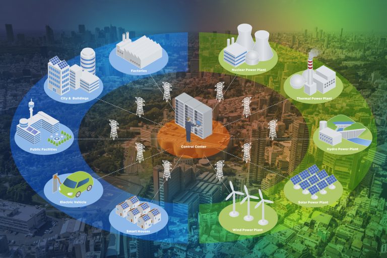 Smart Grid conceptual abstract